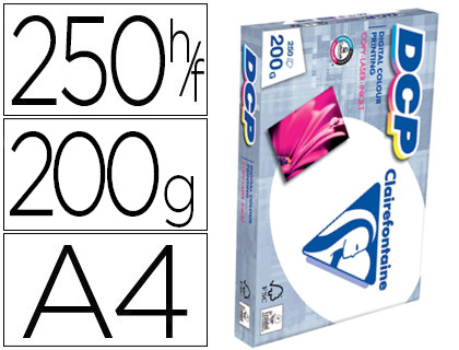 250h papel fotocopiadora Clairefontaine DCP A4 200g/m²